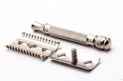 1930's Gillette Goodwill Double Edge Safety Razor With Replica Handle | Factory Nickel Revamp