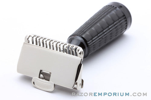 1940s Gem Junior Fat Handle Single Edge Safety Razor - Factory Nickel Revamp