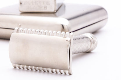1922 Gillette Tuckaway Travel DE Safety Razor Set | Nickel Revamp