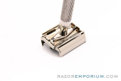 1948-51 Gillette Executive Double Edge Safety Razor in Ostrich Leather Case with Blades
