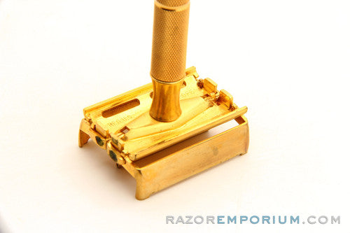 1940 Gillette Milady Decollete DE Safety Razor in White Case (Christmas special edition)