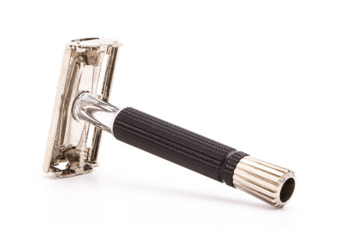 1971 Gillette Black Handle Flare Tip Super Speed Safety Razor R1