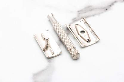 1960's Gillette Ball End Tech Spiral Handle Double Edge Safety Razor | Original Condition