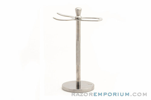 Two Piece Brush & Straight Razor Stand | Stainless Steel Stand