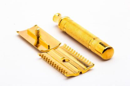1935 Gillette Gold Open Comb NEW Common Bar Double Edge Safety Razor | 24K Gold Revamp