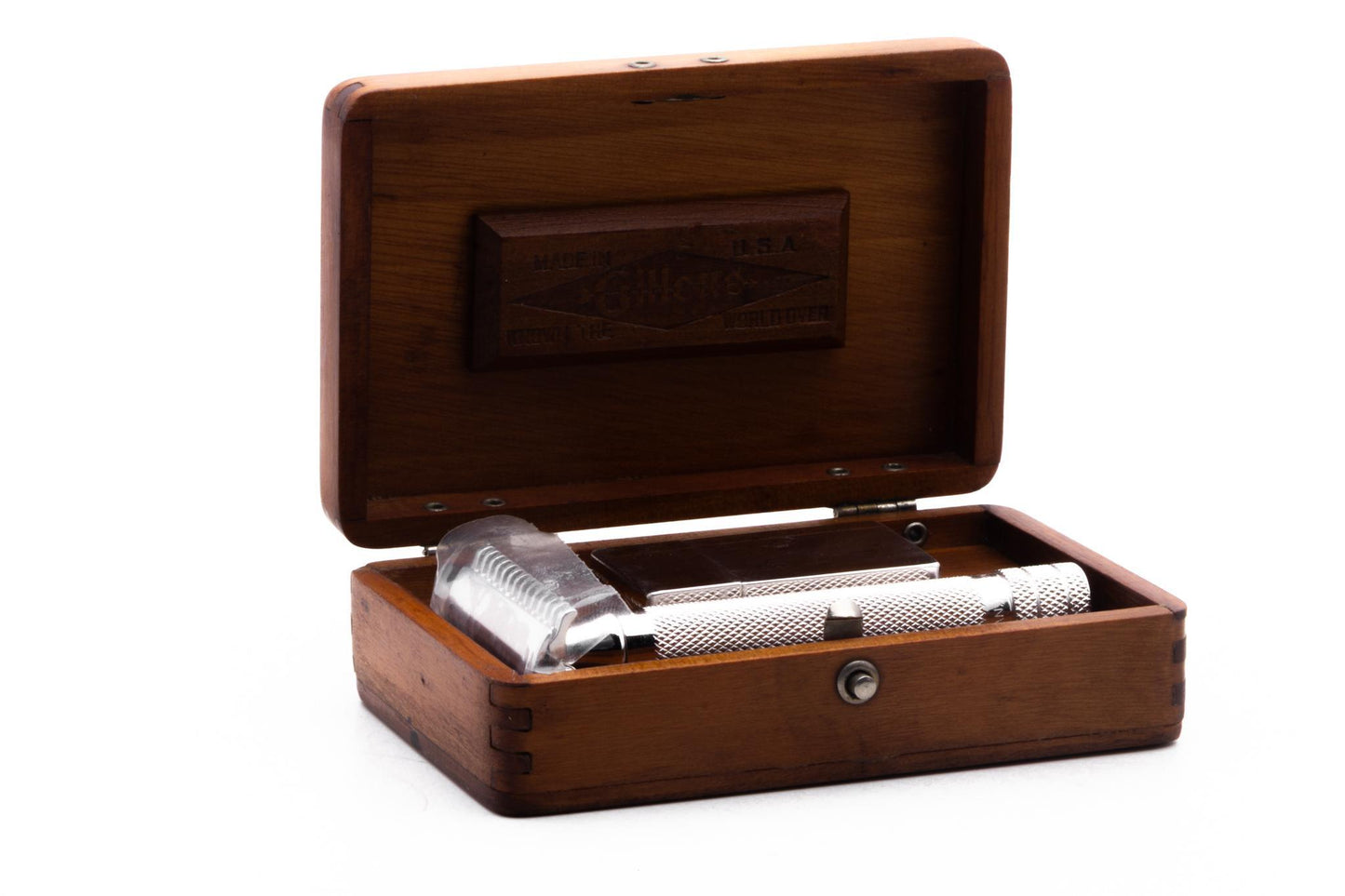 1923 Gillette Big Fellow Double Edge Safety Razor Set | Rhodium Revamp