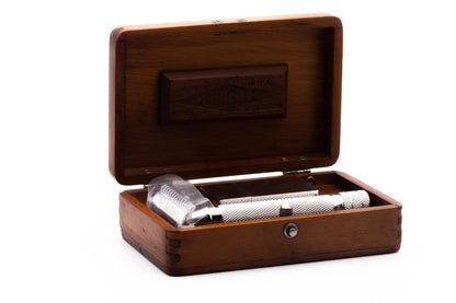 1923 Gillette Big Fellow Double Edge Safety Razor Set | Rhodium Revamp