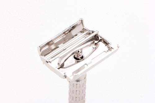 1956 B3 Gillette Red Tip Heavy  Super Speed Safety Razor  | Rhodium Revamp
