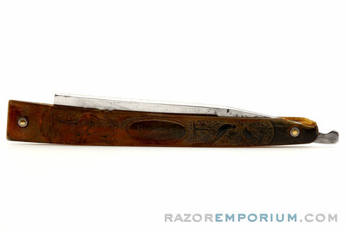 4/8" Johnson Vintage Straight Razor w/ Original Scales