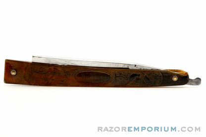 4/8" Johnson Vintage Straight Razor w/ Original Scales