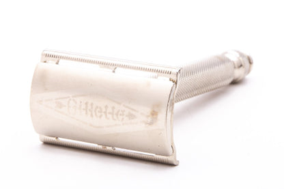 1956 Gillette Ball End Tech Safety Razor Laser Etched with Case