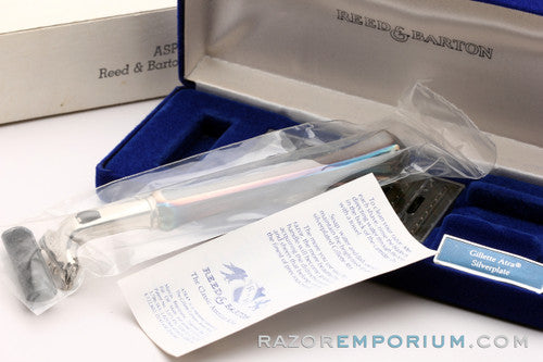 1988 Atra Silver Handle Cartridge Razor I1 Reed & Barton