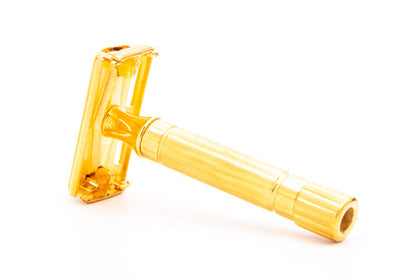 1941 Gillette Gold Regent Tech with Leather Case & Original Blade Bank | 24K Gold Revamp