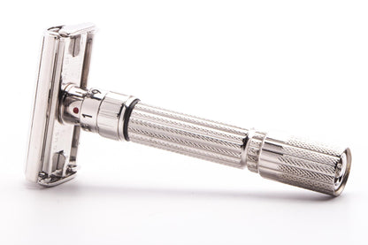1958 D1 Gillette Red Dot Fatboy Adjustable Double Edge Safety Razor | Rhodium Revamp