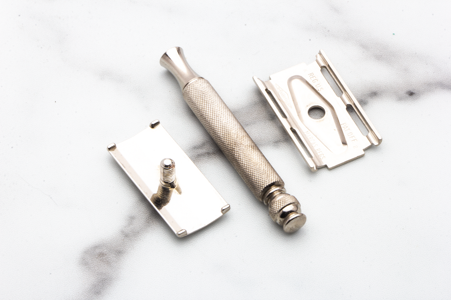 1965 K2 Gillette Ball End Tech Double Edge Safety Razor  | Original Condition