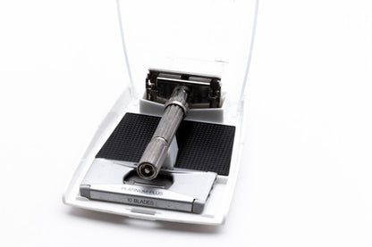 1963 Gillette Slim Adjustable Double Edge Safety Razor Original Case I3