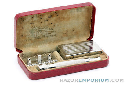 1920's Gillette Old Type DE Razor Lady's Debutante Set | Nickel Revamp