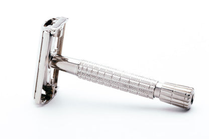 1964 J2 Gillette Flare Tip Rocket Double Edge Safety Razor | Factory Nickel Revamp