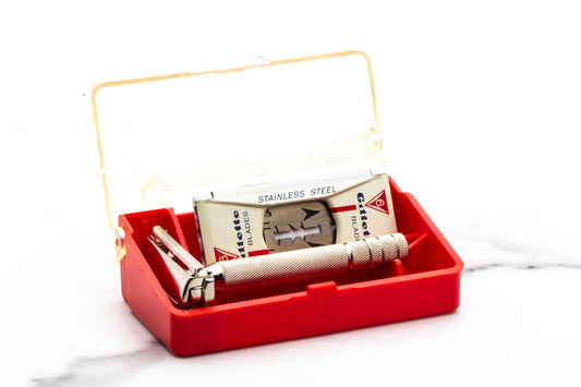 1940's Gillette Super Speed Safety Razor Set with Blade Dispenser  | Original Condition