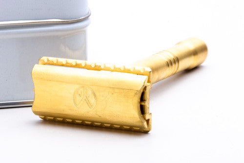 Yates Precision Shaving Model 921-H Scallop Bar Double Edge Safety Razor | Brass