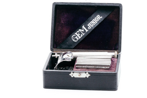 1912 Gem Junior Single Edge Safety Razor with Case and Blades