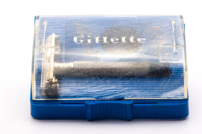 1952 X2 Gillette Black Tip Super Speed Safety Razor Set | Original Condition