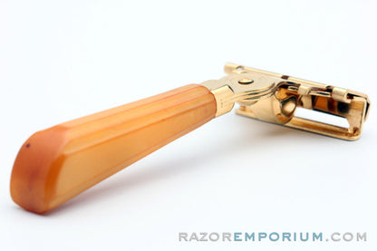 1935-45 Schick Gold Injector Bakelite Handle Set Type E