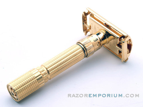 1958 D3 Gillette  Executive Fatboy Adjustable Safety Razor | 24K Gold Revamp