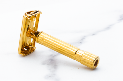 1940's Gillette Gold Regent Tech Double Edge Safety Razor Set | 24K Gold Revamp