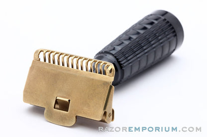 1940's Gem Junior Black Fat Handle Single Edge Safety Razor