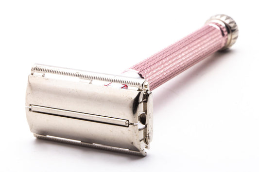 1965 K2 Lady Gillette Pink Star Double Edge Safety Razor | Original Condition