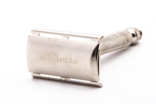 1964 J1 Gillette Ball End Tech 3 Piece DE Safety Razor | Original Condition