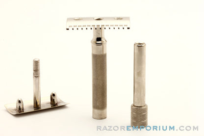 1920 Gillette Single Ring DE Safety Razor Old Type Set in Case w/ Blade Banks