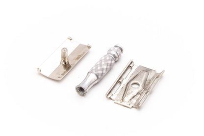 1940's Gillette Ball End Tech Spiral Handle Travel Razor  | Made In England