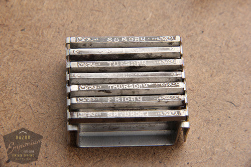 Wilkinson Sword Co. Wedge Style 7 Day Safety Razor Set - Made in England