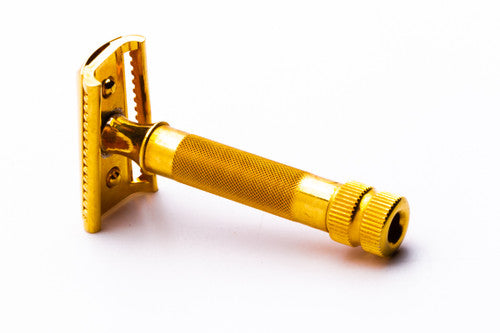 1960's Coles Gold Slant Double Edge Safety Razor Set