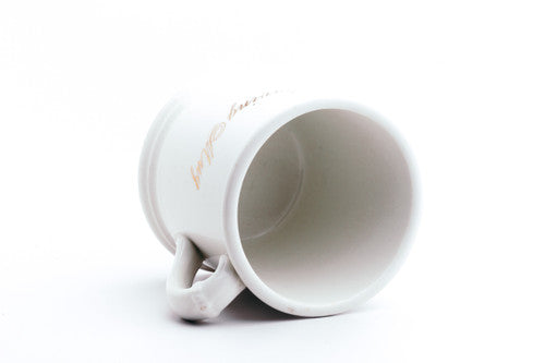 White Vintage Wet Shaving Mug