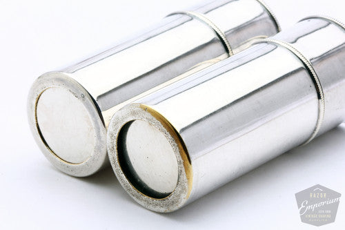 Gillette 1918 Silver Single Ring Combination Travel Set | Black Leather Case