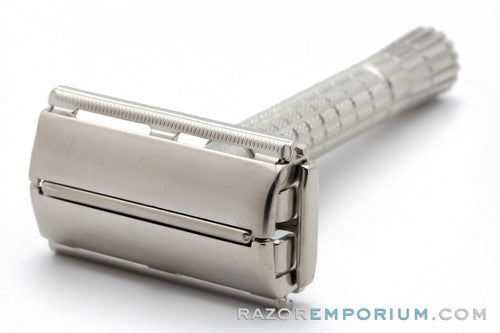 1955 Gillette Flair Tip Super Speed Safety Razor A1 Factory Nickel Revamp