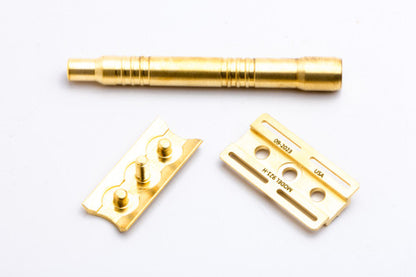 Yates Precision Shaving  Model 921-H Solid Bar Double Edge Safety Razor | Brass