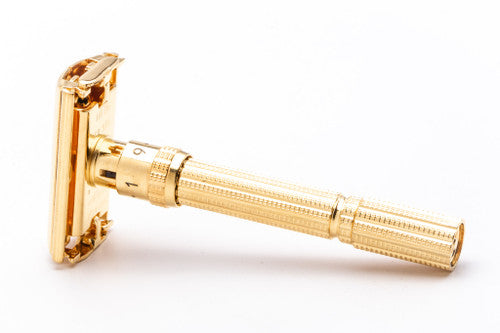 1968 N4 Gillette Slim Aristocrat Adjustable DE Safety Razor | 24K Gold Revamp
