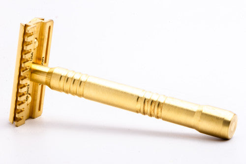 Yates Precision Shaving  Model 921-H Hybrid Bar Double Edge Safety Razor | Brass