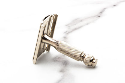 1964 J4 Gillette "His" Ball End Travel Double Edge Safety Razor Set | Original Condition