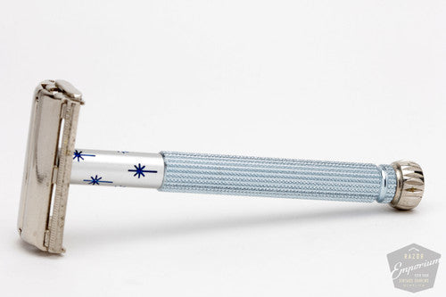 1966 Gillette L1 Blue Star Lady Gillette Double Edge Safety Razor