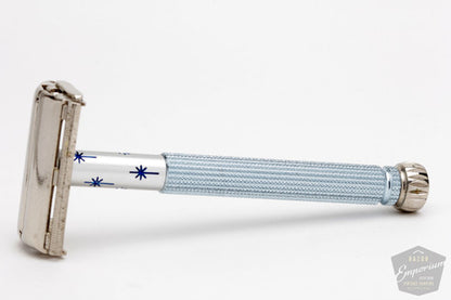 1966 Gillette L1 Blue Star Lady Gillette Double Edge Safety Razor