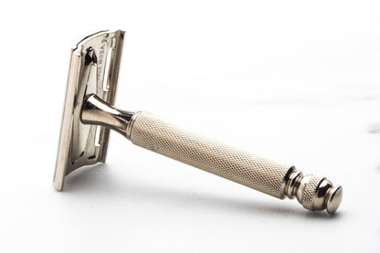 1940s Gillette Ball End Tech Double Edge Safety Razor | Factory Nickel Revamp