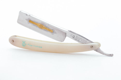 6/8" Filarmonica Doble Temple #13 Straight Razor w/ Coffin & Cream Scales| Spain