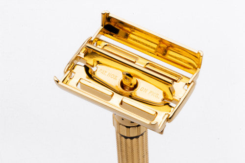 1959 E3 Gillette TTO Fatboy Adjustable Double Edge Safety Razor  | 24K Gold Revamp