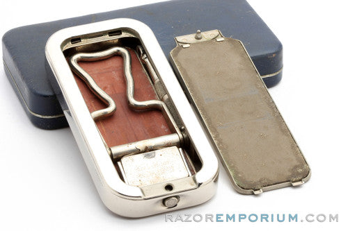 1940s Rolls Razor "The Imperial" Safety Razor in Blue Leather Case