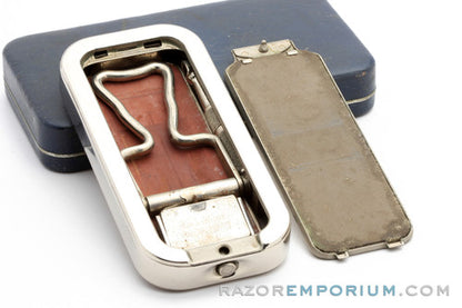 1940s Rolls Razor "The Imperial" Safety Razor in Blue Leather Case